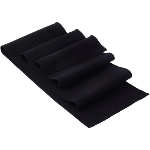 39 × 6in Black Rib Knit Cuff Fabric – Stretch Ribbing for Waistbands, Cuffs & Neckbands
