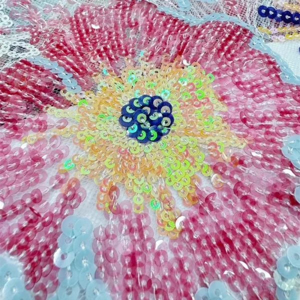 Sdeec5ee459514a4eb7322717491e970cK.webp 90 × 150cm Floral Sequin Embroidered Mesh Lace Fabric – DIY Dress & Sewing Fabric