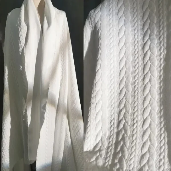 Se258fadb19684937bdece2e37d67bf18k.webp 1m Twisted Texture Knit Fabric – Thick Sweater Knit Fabric for Clothing & DIY Sewing