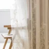 180 × 233cm Elegant Double Layer Blackout Curtain – Embroidered Sheer Window Drape (1 Panel)