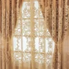 100 × 200cm Classic Floral Jacquard Blackout Curtain – Polyester Eyelet Window Drape (1 Panel)