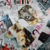 1m × 108cm Printed Silk Satin Fabric – Smooth Stretch Fabric for Dresses & Pants