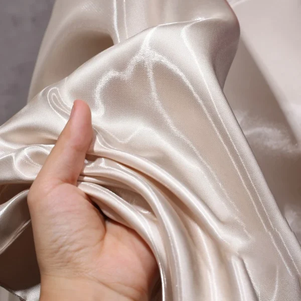 Liquid Crystal Satin Fabric – Thick Reflective Satin for Wedding Dresses & Décor