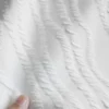1m White Striped Jacquard Knit Fabric – Stretch Pleated Fabric for Fashion Sewing